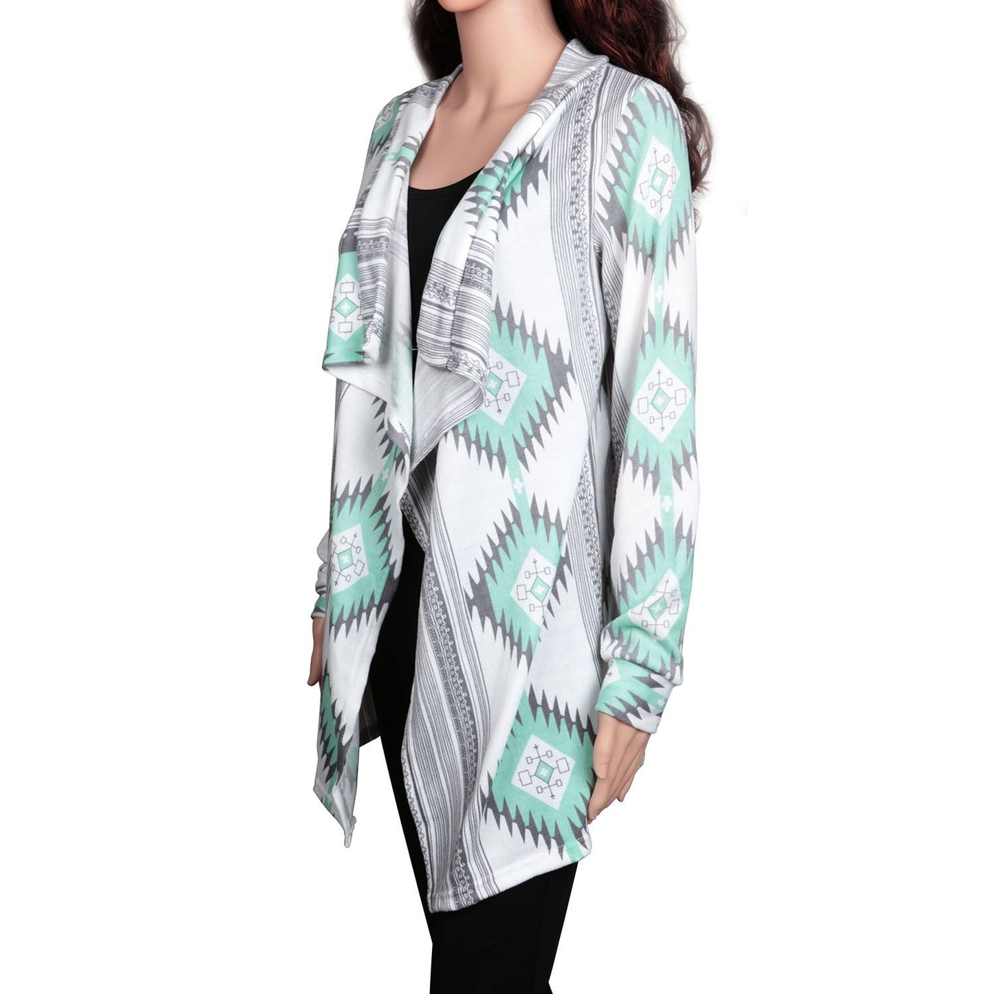 Women Open Front Cardigan Long Sleeve Shawl Neck Breathable Cardigan Well Collection New Era Fashion LLc