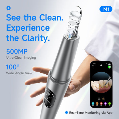 Home stone-removing device, visual ultrasonic dental cleaner for removing tartar and dental plaque, crescent-shaped dental cleaning tool New Era Fashion LLc