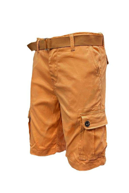 Weiv Mens Belted Cargo Shorts with Belt New Era Fashion LLc