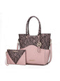 MKF Collection Iris Snake Embossed Vegan Leather Women Tote Bag with matching Wristlet Pouch by Mia k New Era Fashion LLc