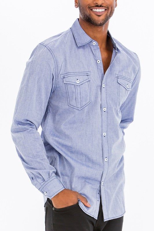 Weiv Men's Casual Long Sleeve Shirts New Era Fashion LLc
