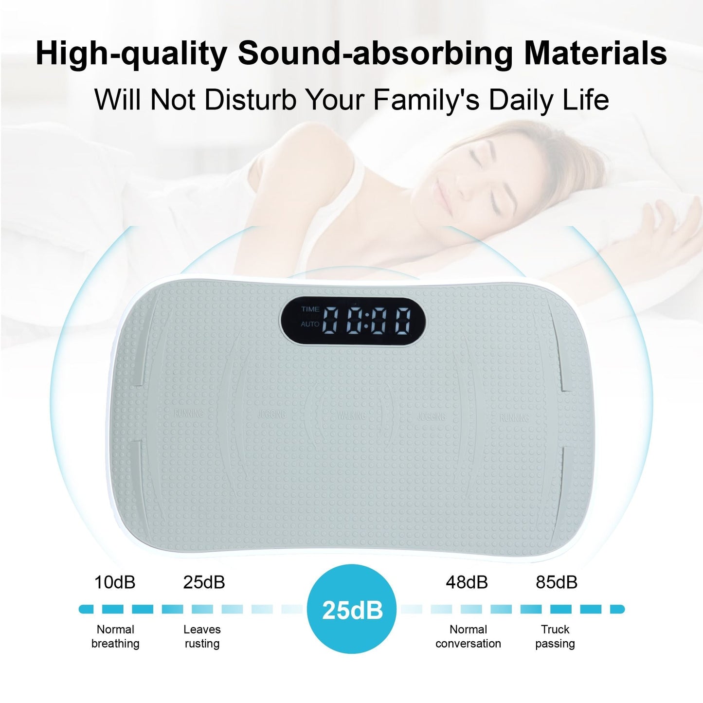 Silent Vibration Platform Crazy Fitness Massage 10-Frequency Weight Loss & Fat Burner Body Shaking Machine For Unisex Grey033 New Era Fashion LLc