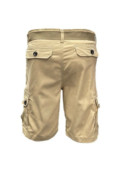 Weiv Mens Belted Cargo Shorts with Belt New Era Fashion LLc