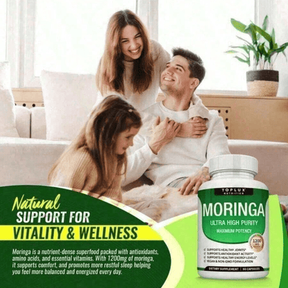 Moringa Capsules 1200mg - Pure Moringa Powder For Immune, Gut Health 90 Capsules New Era Fashion LLc