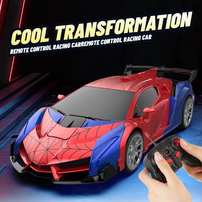 Transforming Remote Control Car Robot, R/C Car Toy, One-Button Deformation, Children's Day Gifts, 1:18 Scale 360°Rotating Drifting, Toys Suitable for Kids Over 3+ Years Old, Educational Toy, Birthday New Era Fashion LLc