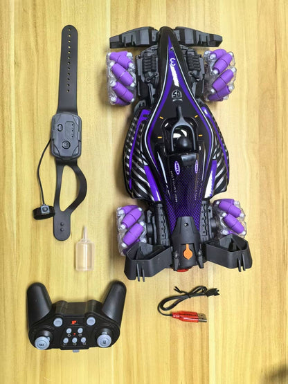 Remote control toy car F1 racing style, with music and light, the tail can be spray. New Era Fashion LLc