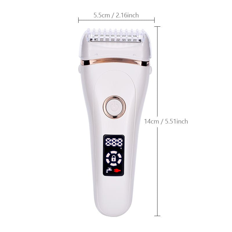 Electric Razor Painless Lady Shaver For Women Razor Shaver Hair Removal Trimmer For Legs Underarm Waterproof LCD USB Charging New Era Fashion LLc