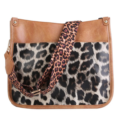 Women Fashion Leather Crossbody Bag Shoulder Bag Casual Handbag with Flexible Wearing Styles Adjustable Guitar Strap New Era Fashion LLc