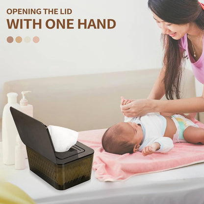 Wipes Dispenser, One-Handed Operation Wipe Holder for Baby & Adult, Seal-Designed Wipes Container for Bathroom Keep Diaper Wipes Fresh New Era Fashion LLc