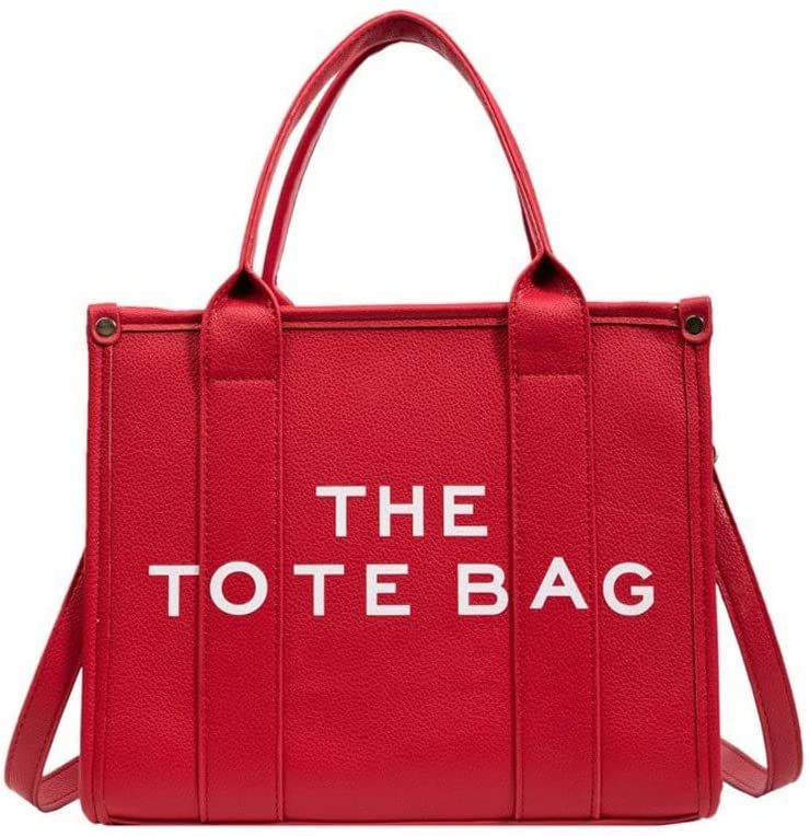 Roecytu PU Tote Bag for Women Simple Large-capacity Tote Bag Crossbody Tote Bag Messenger bag Handbag Zipper Fashion Tote Bag New Era Fashion LLc