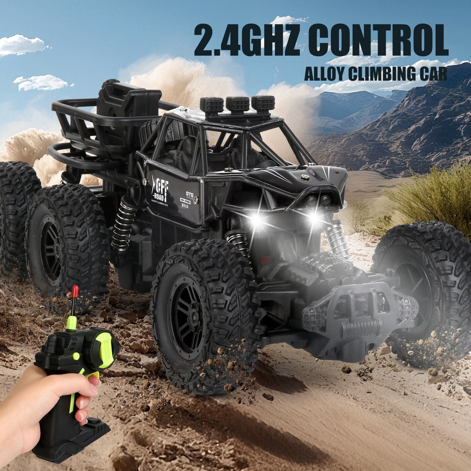 All-terrain Electric Toy Car, Alloy Car, 1:20 Scale Model Car, 2.4GHz R/ C Off-road Car, High-speed Car, with Headlights And Shock Absorption, Birthday Gifts for Kids Over 3 Years Old New Era Fashion LLc