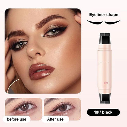 Winged Eyeliner Stamp Pen Dual Head Rotating Design, Quick-Dry, Long-Lasting, Smudge-Proof for Easy Cat Eye (1#/Black) New Era Fashion LLc