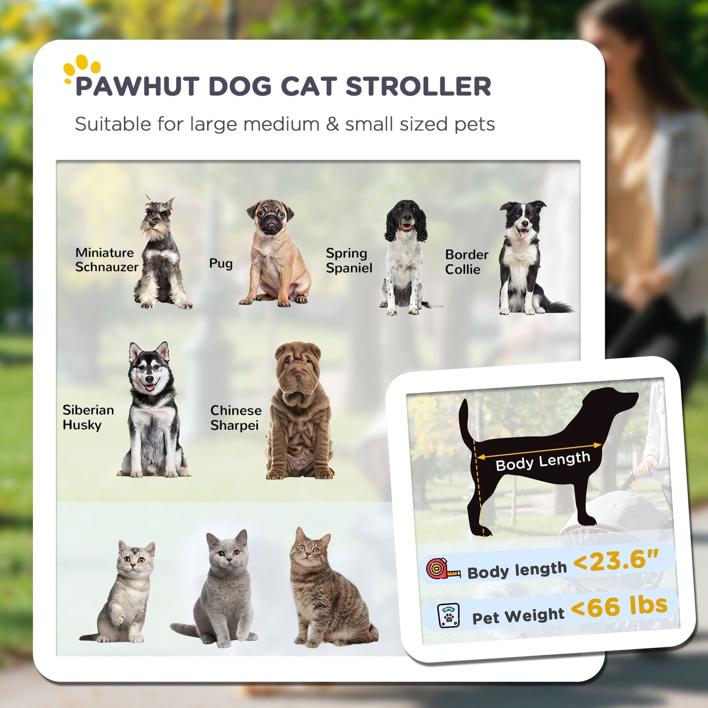 Pet Stroller Dog Cat Carriage One Click Fold with Universal Front Wheels Shock Absorber Brakes Storage Bags Mesh Window New Era Fashion LLc