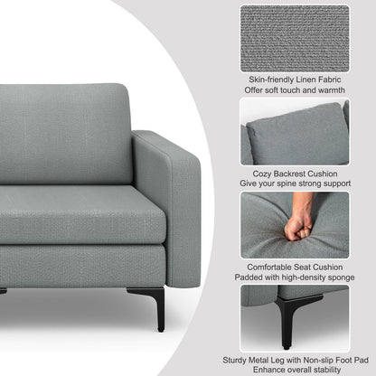 Convertible Sofa Couch with Magazine Pockets 3-Seat with 2 USB Port New Era Fashion LLc