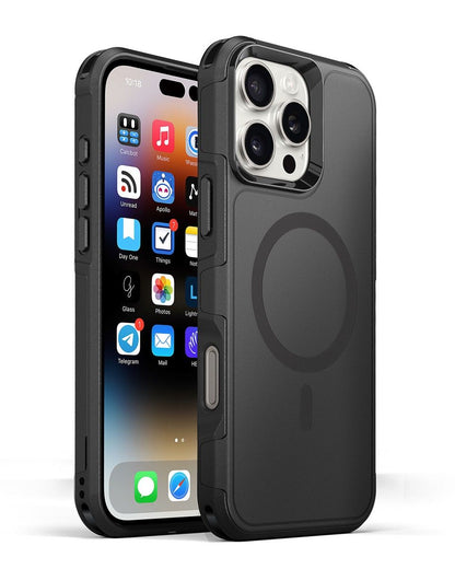 Dual Layer MagSafe Compatible Rugged Armor Protective Black Case made for iPhone 16 Pro New Era Fashion LLc