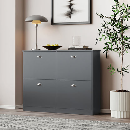 Shoe Cabinet,Hidden Slim Narrow Shoe Rack Cabinet with 4 Drawers for Entryway, Foyer,Hallway,Bedroom New Era Fashion LLc
