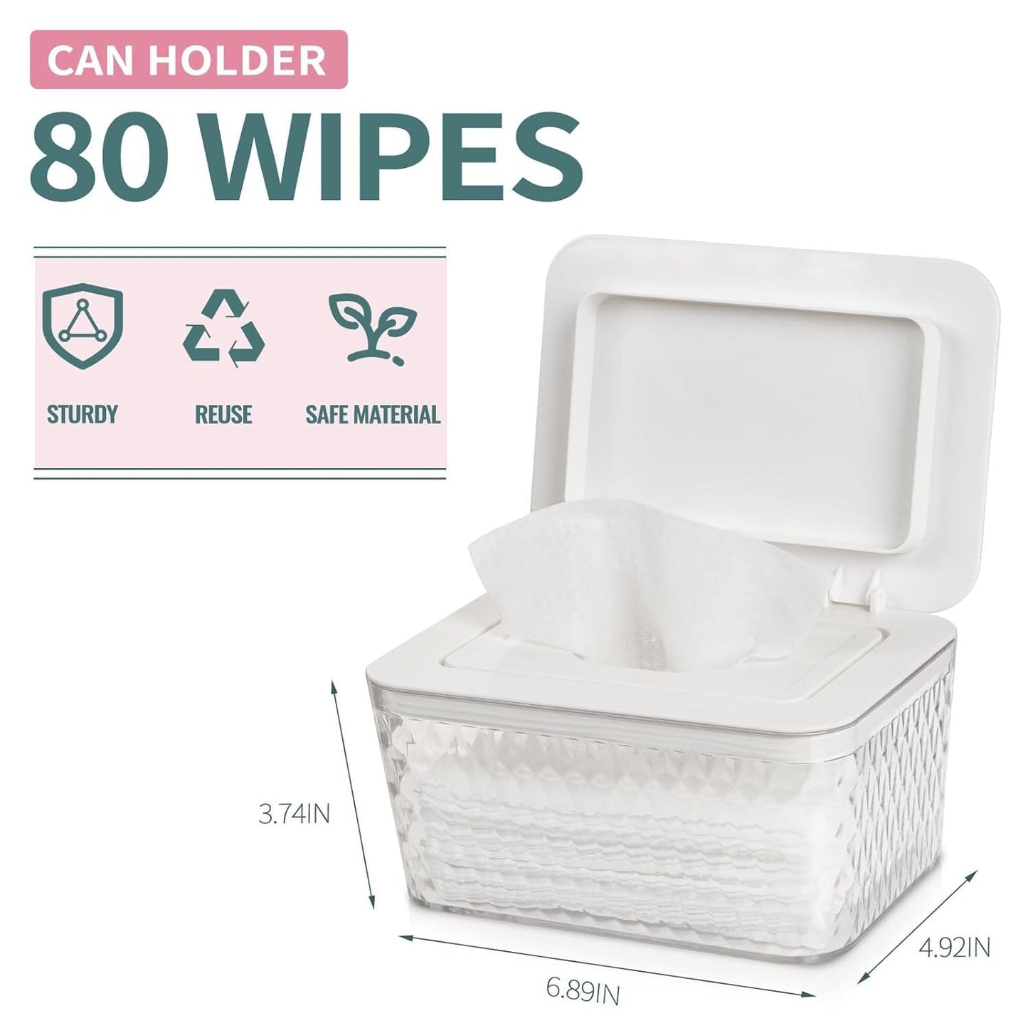 Wipes Dispenser, One-Handed Operation Wipe Holder for Baby & Adult, Seal-Designed Wipes Container for Bathroom Keep Diaper Wipes Fresh New Era Fashion LLc