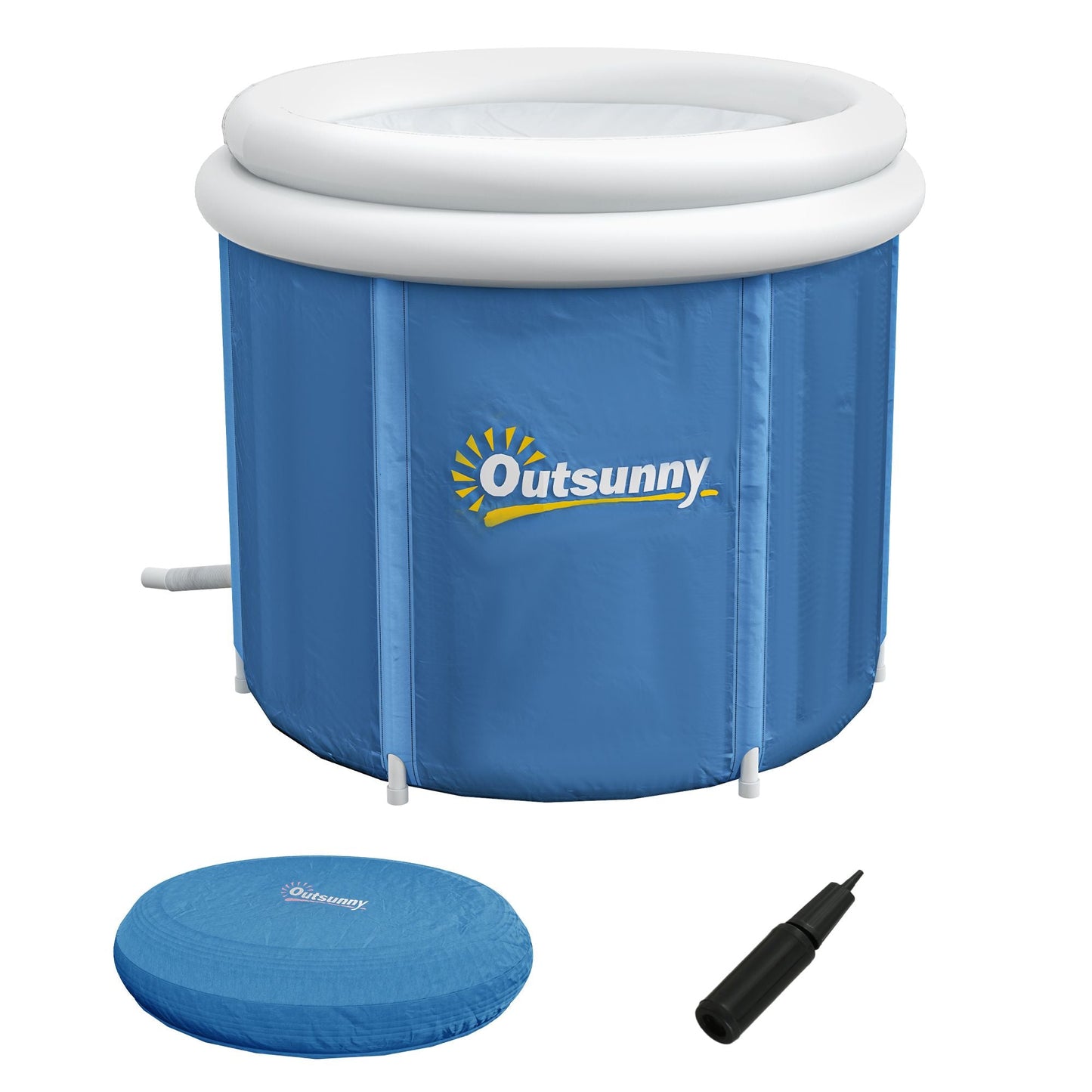 Cold Plunge Tub, Portable Ice Bath Cold Water Therapy Tub with Thermo Lid, for Athletes Recovery, Dark Blue New Era Fashion LLc