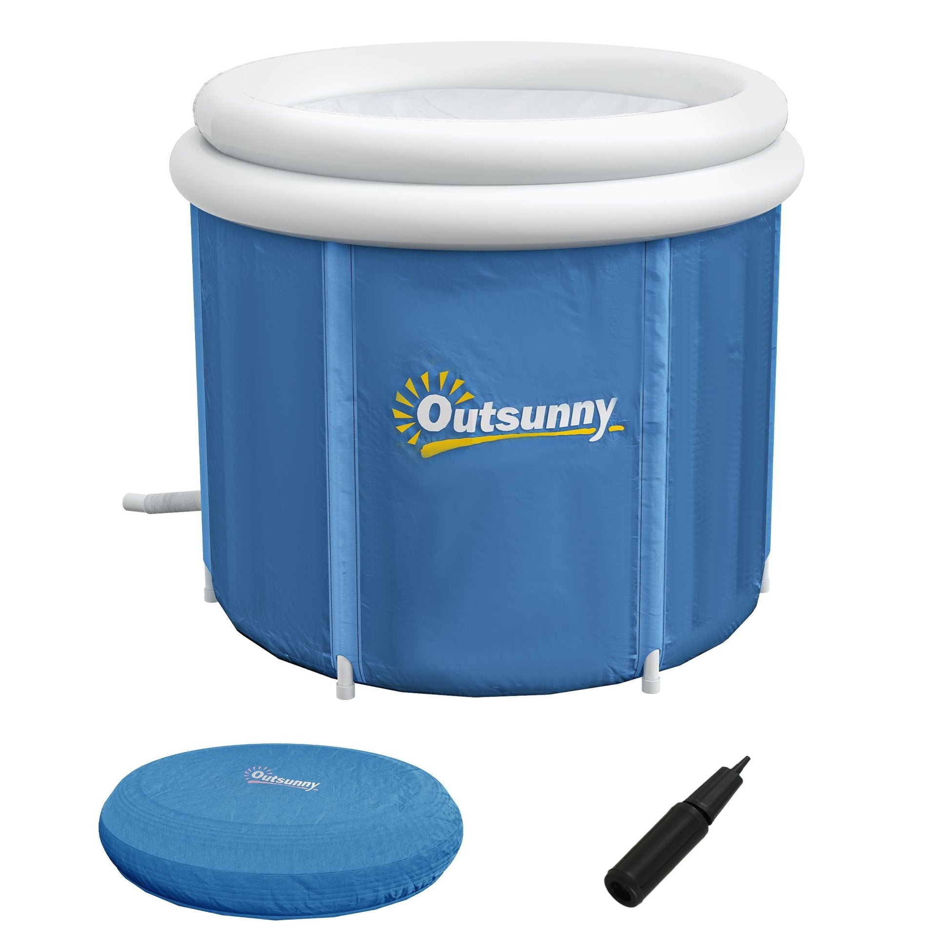 Cold Plunge Tub, Portable Ice Bath Cold Water Therapy Tub with Thermo Lid, for Athletes Recovery, Dark Blue New Era Fashion LLc
