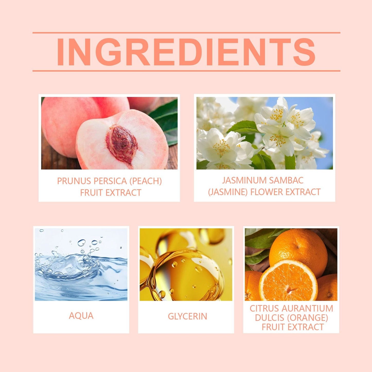 Roxelis Peach Perfume Spray Fresh Fruit Lasting Fragrance Light Elegant Fresh Fruit Fragrance Charm Perfume Spray New Era Fashion LLc
