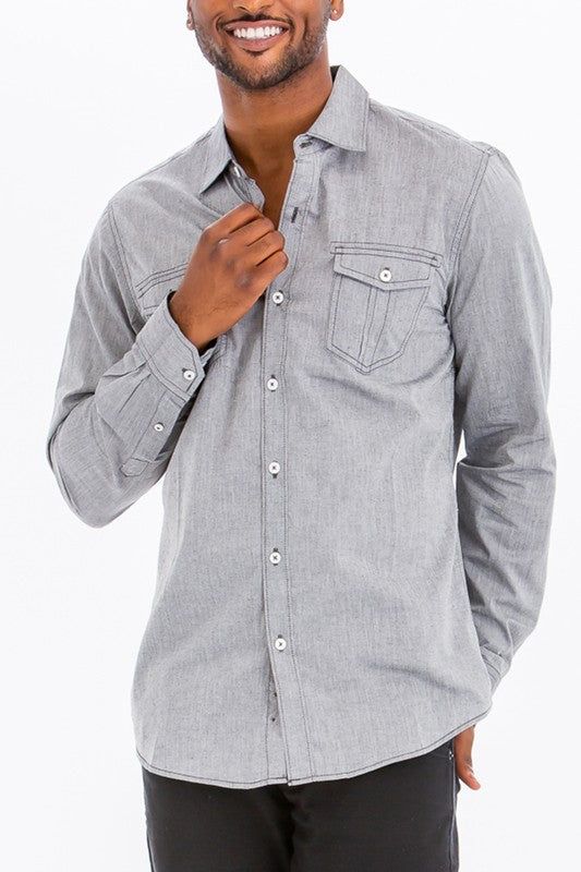 Weiv Men's Casual Long Sleeve Shirts New Era Fashion LLc