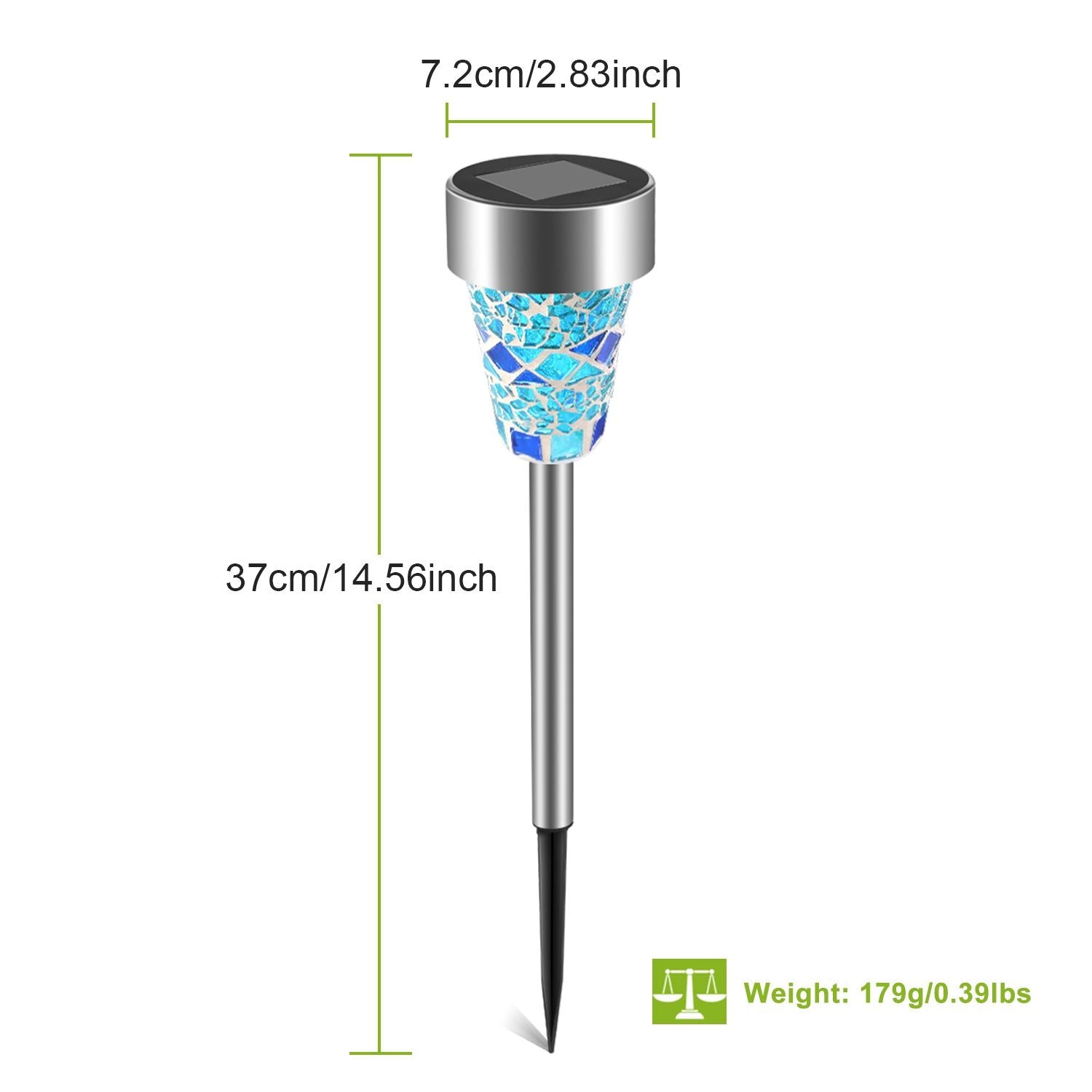 6Packs Solar Garden Lights Outdoor Solar Pathway Lights IP44 Water Resistant Landscape Lights New Era Fashion LLc