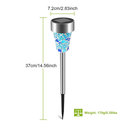 6Packs Solar Garden Lights Outdoor Solar Pathway Lights IP44 Water Resistant Landscape Lights New Era Fashion LLc