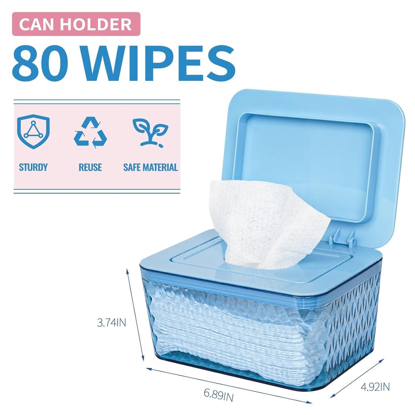 Wipes Dispenser, One-Handed Operation Wipe Holder for Baby & Adult, Seal-Designed Wipes Container for Bathroom Keep Diaper Wipes Fresh New Era Fashion LLc