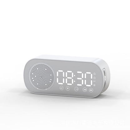 New Wireless Bluetooth Speaker Clock Dual Alarm Support TF Card FM Radio Soundbar HIFI Music Box Soundbar New Era Fashion LLc