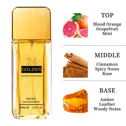 3.4f.0zMen's Eau De Toilette Spray, with Amber & Cinnamon Long-Lasting Perfume, Perfect forDating, Daily Life, Parties, Gift Giving, Notes OfBlood Orange, Grapefruit, Mint New Era Fashion LLc