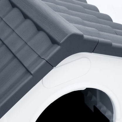 Dog House Grey, White, Black Polypropylene Small Durable New Era Fashion LLc