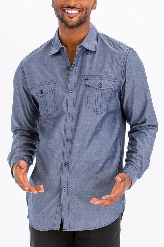 Weiv Men's Casual Long Sleeve Shirts New Era Fashion LLc
