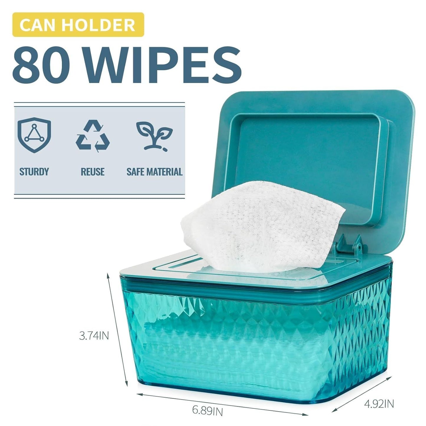 Wipes Dispenser, One-Handed Operation Wipe Holder for Baby & Adult, Seal-Designed Wipes Container for Bathroom Keep Diaper Wipes Fresh New Era Fashion LLc