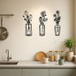 CIFbuy™ Metal Flower Wall Decorations Set of 3 Simple Iron Vase-Inspired Wall Art Ideal for Kitchens Bathrooms Living Rooms Bedrooms Studies Doors Por(TikTok/temu self-pickup orders) New Era Fashion LLc