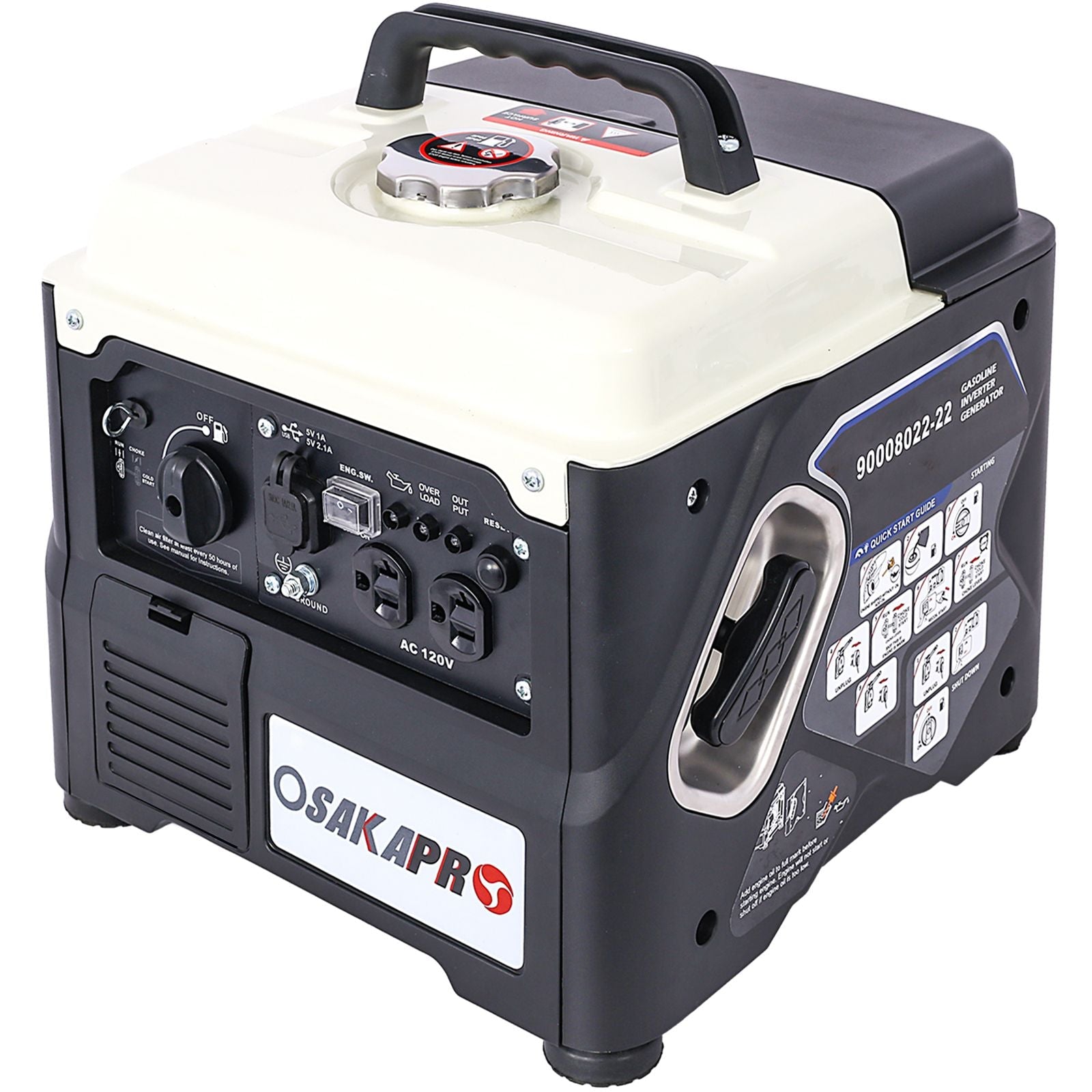 Portable Inverter Generator,1200W ultra-quiet gas engine, EPA Compliant, Eco-Mode Feature, Ultra Lightweight for Backup Home Use & Camping New Era Fashion LLc