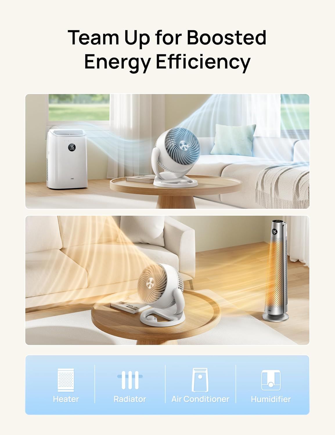 Fan for Bedroom, 12 Inches, 70ft Powerful Airflow, 25db Quiet Table Air Circulator Fans for Whole Room, 120° Adjustable Tilt, 3 Speeds, Desktop Fan for Home, Office, Kitchen New Era Fashion LLc