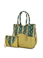 MKF Collection Iris Snake Embossed Vegan Leather Women Tote Bag with matching Wristlet Pouch by Mia k New Era Fashion LLc