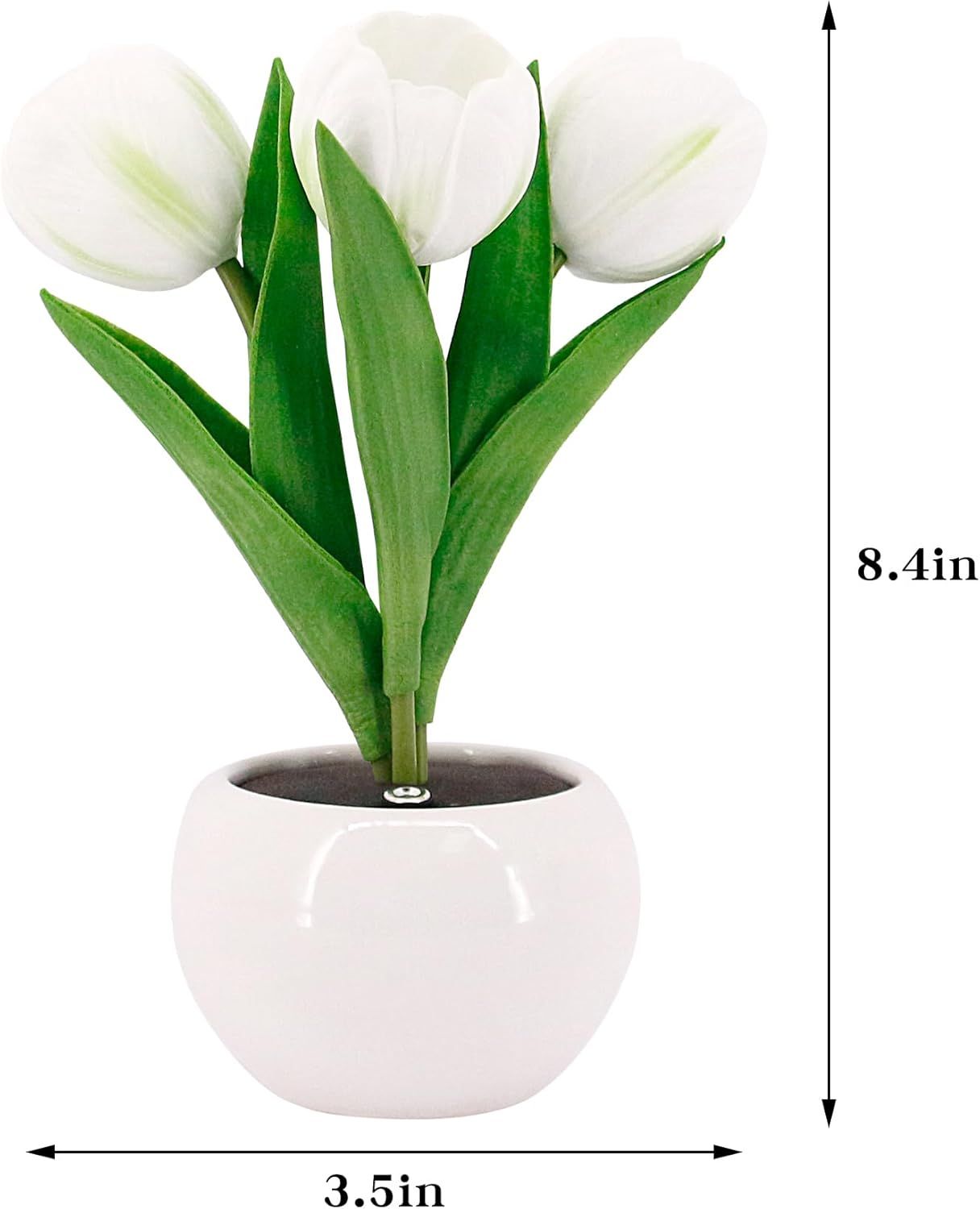 Tulip Lamp - LED Replica Tulip Table Lamp with Flower Vase for Desktop Decoration. Suitable for home, living room, desktop decoration, holiday gifts, atmosphere decoration lamps. Powered by USB New Era Fashion LLc