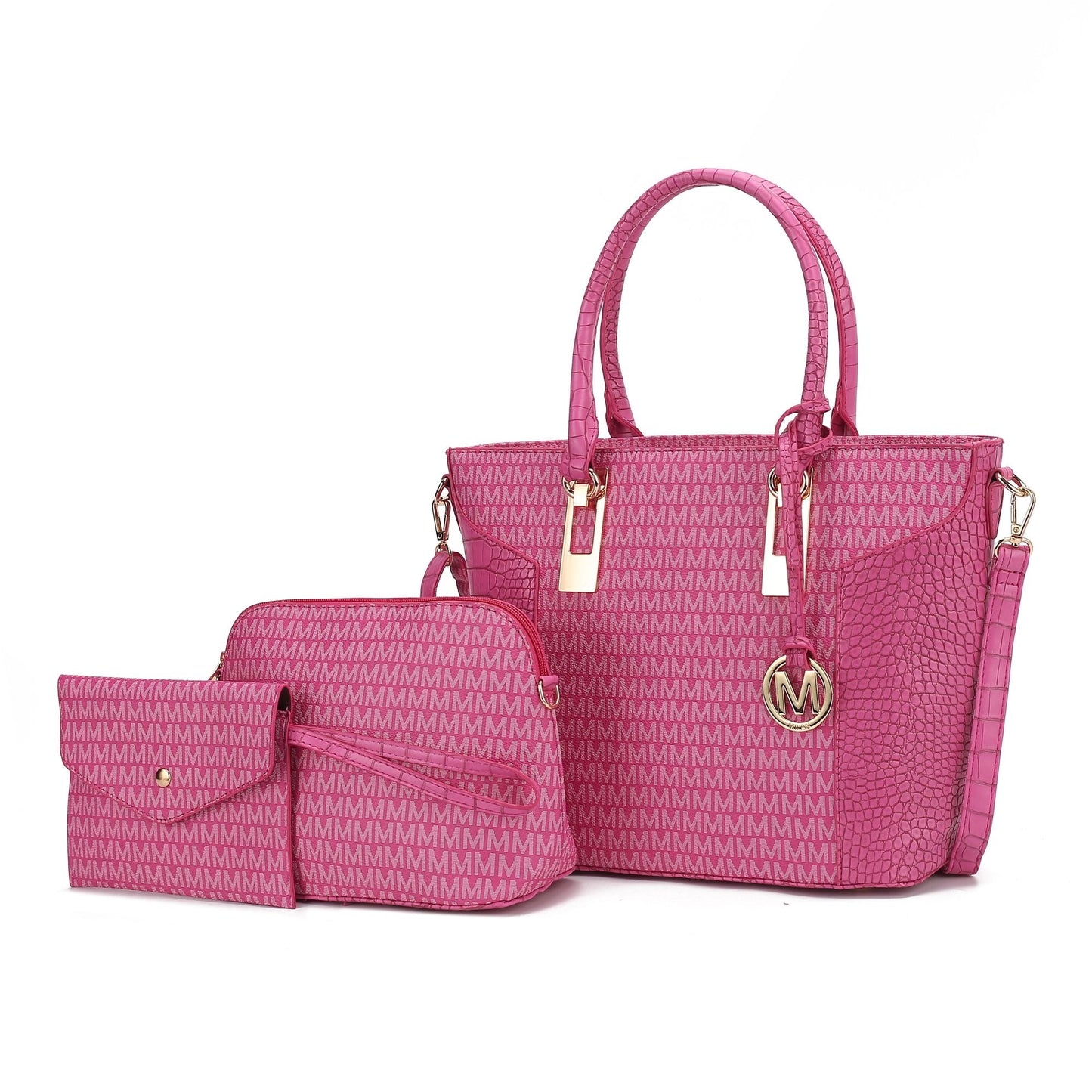 MKF Collection Shonda 3PC Tote with Cosmetic Pouch & Wristlet by Mia k New Era Fashion LLc