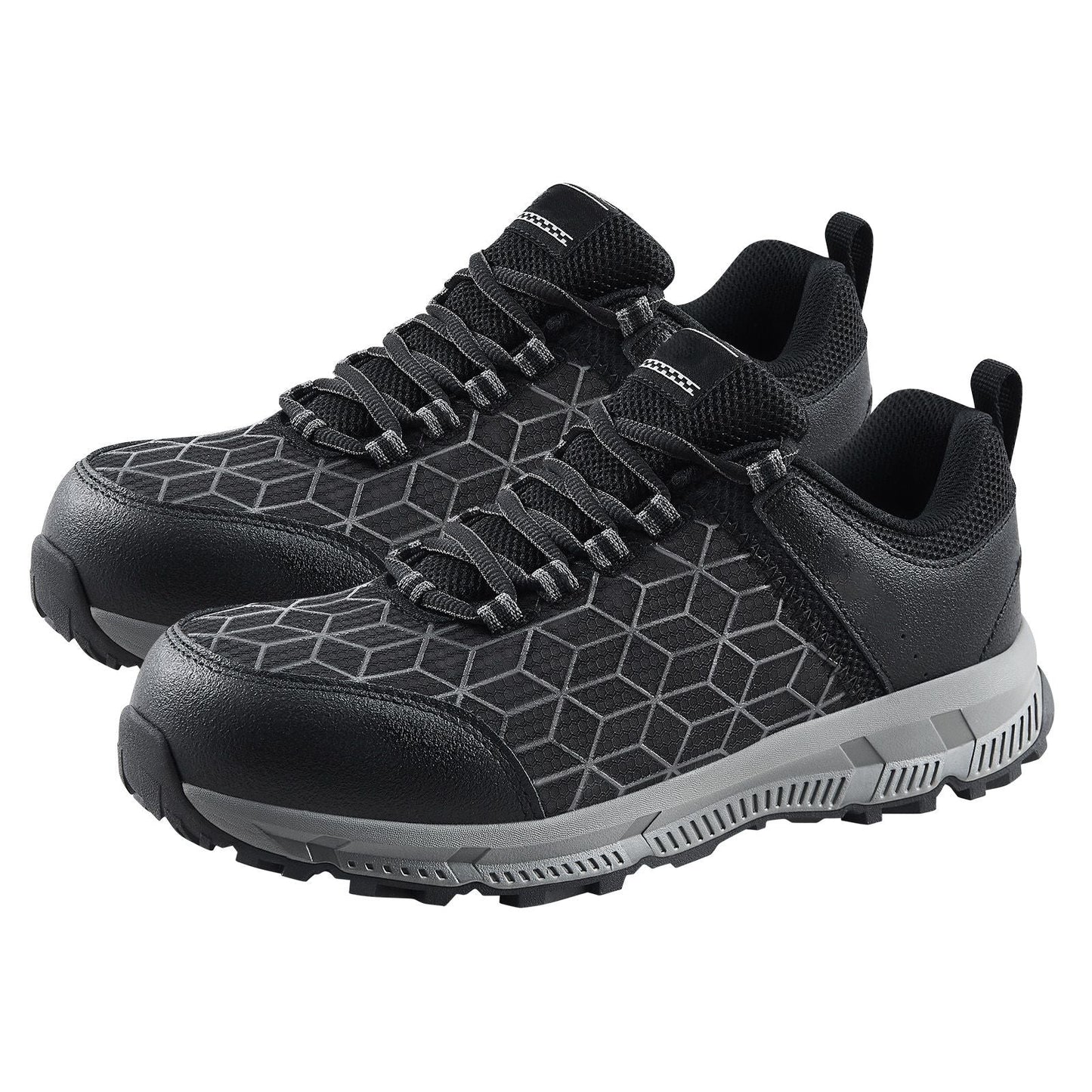 Steel Toe Shoes for Men, US Size 8.5 Wide, Men's Cushion Sport Safety Toe Athletic Work Shoe, Indestructible Safety Sneakers Lightweight,Breathable Industry Construction Work Shoes, Black New Era Fashion LLc
