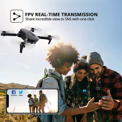 4DRC V4 Drone with 1080P HD Camera for Adults and Kids, Foldable Quadcopter with Wide Angle FPV Live Video, Trajectory Flight, App Control,Optical Flow, Altitude Hold and 2 Modular Batteries New Era Fashion LLc