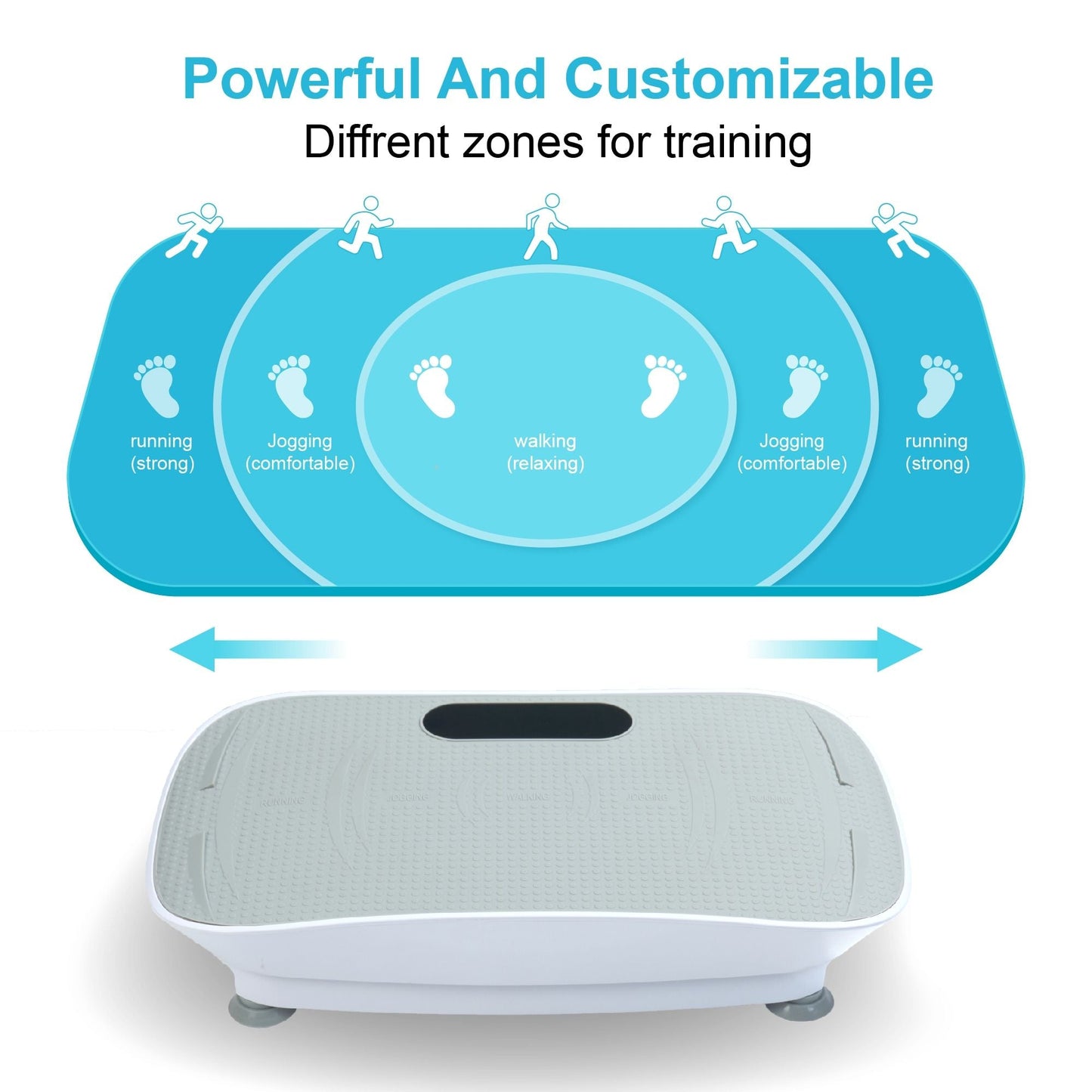 Silent Vibration Platform Crazy Fitness Massage 10-Frequency Weight Loss & Fat Burner Body Shaking Machine For Unisex Grey033 New Era Fashion LLc
