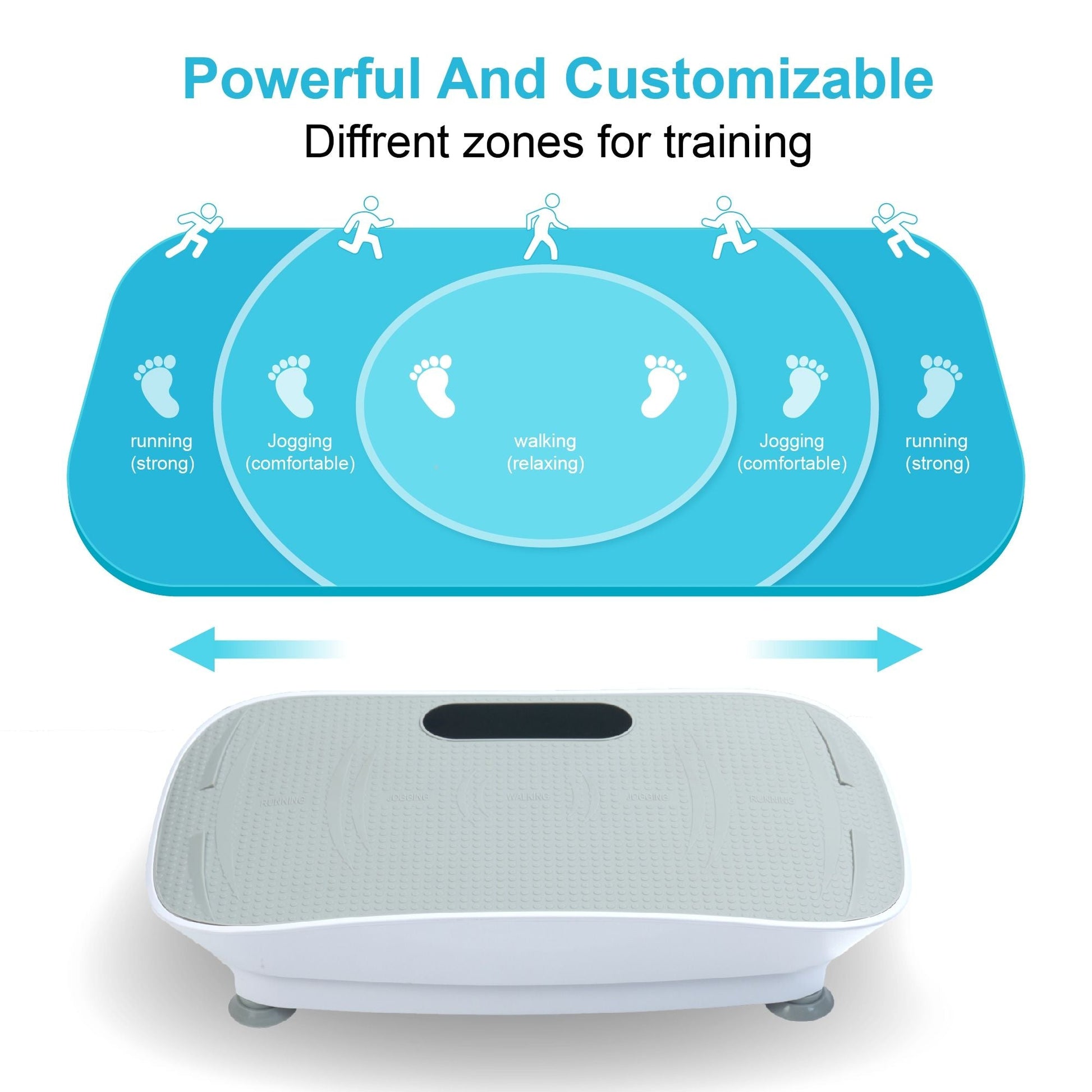 Silent Vibration Platform Crazy Fitness Massage 10-Frequency Weight Loss & Fat Burner Body Shaking Machine For Unisex Grey033 New Era Fashion LLc