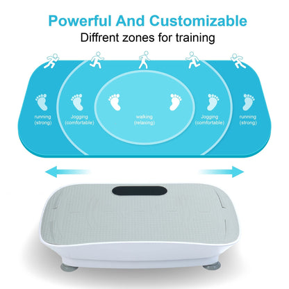 Silent Vibration Platform Crazy Fitness Massage 10-Frequency Weight Loss & Fat Burner Body Shaking Machine For Unisex Grey033 New Era Fashion LLc