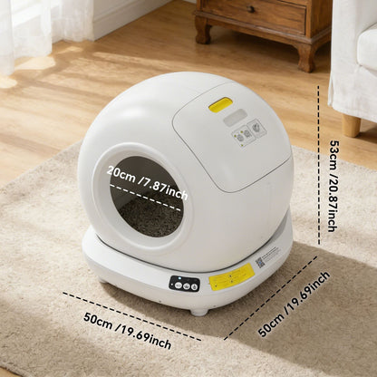 Self-Cleaning Cat Litter Box | Fully Enclosed Automatic, App Control, Extra Large Space | Smart Pet Toilet Tray New Era Fashion LLc