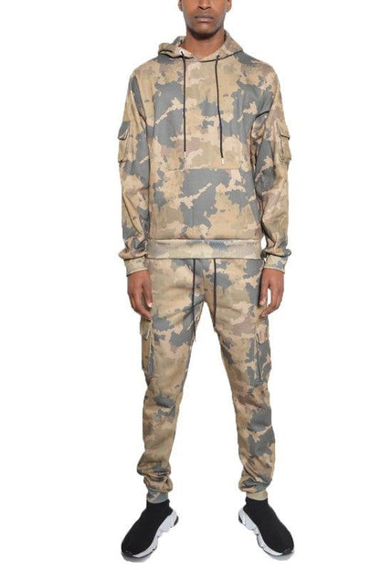 Premium Full Camo Cotton Hoodie Sweat Set - Perfect for Outdoor Adventures New Era Fashion LLc