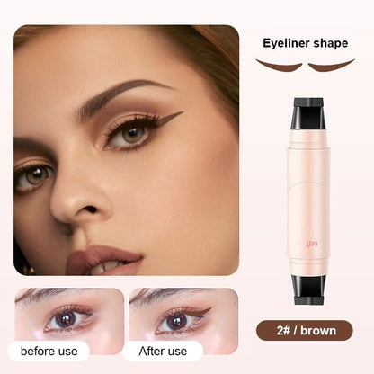 Winged Eyeliner Stamp Pen Dual Head Rotating Design, Quick-Dry, Long-Lasting, Smudge-Proof for Easy Cat Eye (1#/Black) New Era Fashion LLc