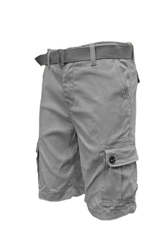 Weiv Mens Belted Cargo Shorts with Belt New Era Fashion LLc