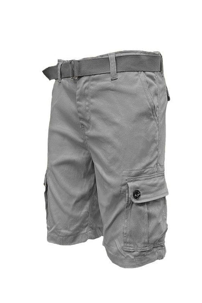 Weiv Mens Belted Cargo Shorts with Belt New Era Fashion LLc