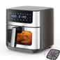 6.34QT Multi-Function Air Fryer with Ceramic Coating Suitable for Roast, Bake, Broil, Dehydrate, Reheat & Keep Warm, Digital Temperature (90°F-450°F), Easy-Clean Cooker for, -Type Plug ( Plug) New Era Fashion LLc